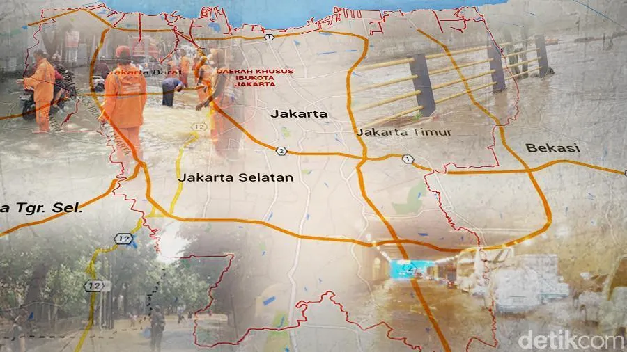 Jakarta Selatan Dilanda Banjir Belasan Rukun Tetangga Di Petogogan Tergenang Akibat Hujan Ekstrem Dan Luapan Kali Krukut